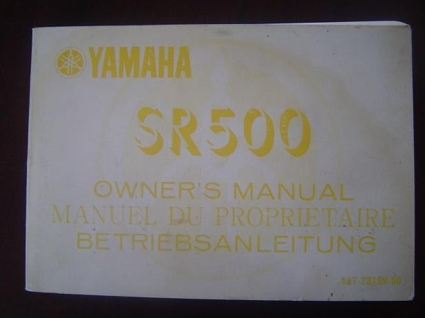 Yamaha SR500 1984 motorcycle owner's manual SR 500 anleitung, Ophalen of Verzenden, Yamaha