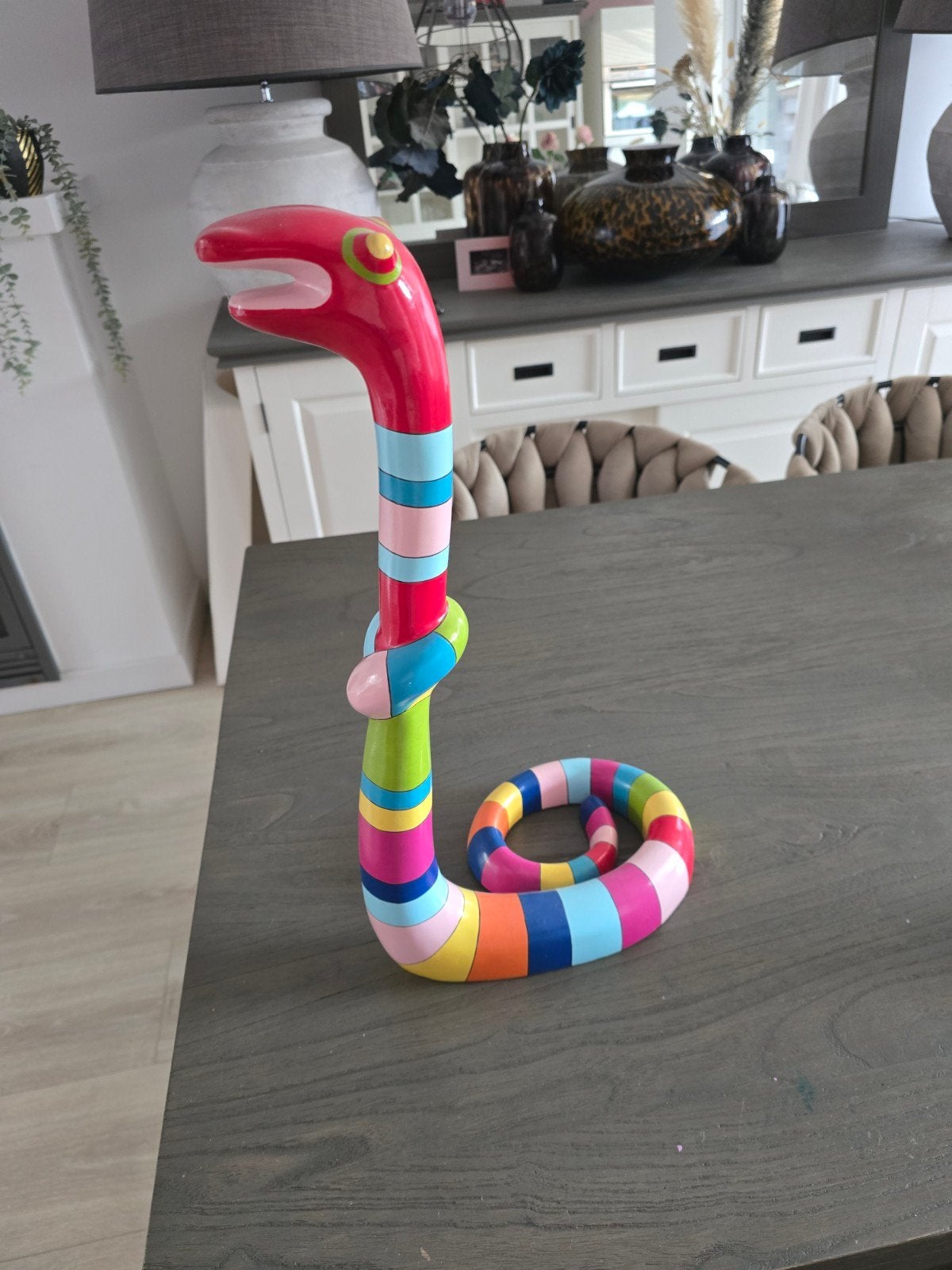 Kleurrijke slang decoratie - Uniek en speels, Ophalen, Meerkleurig, Overige materialen, Overige stijlen