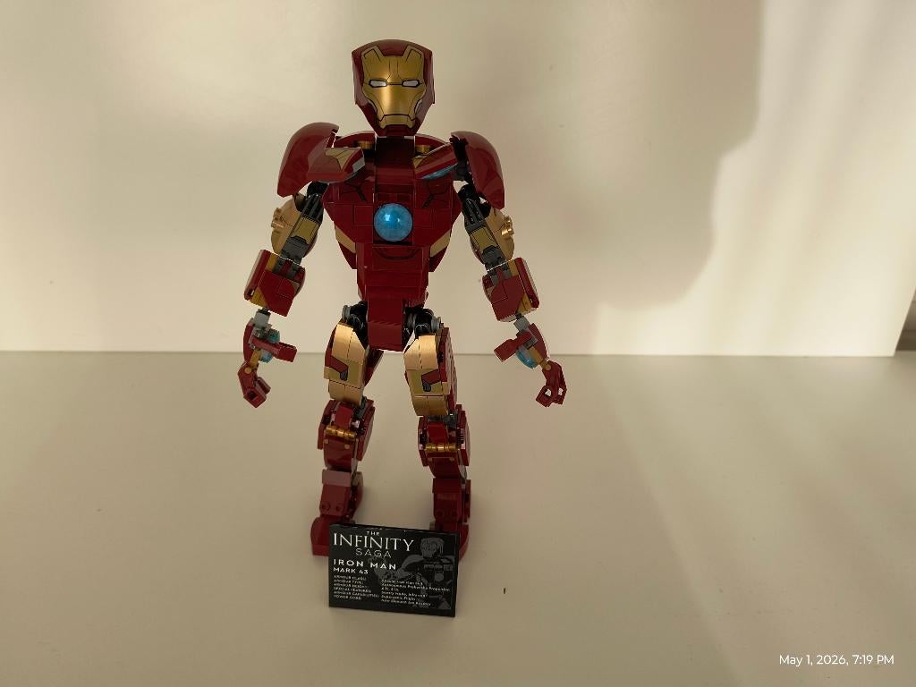 LEGO mARVEL 76206 Iron Man Figure COMPLEET, Ophalen of Verzenden, Zo goed als nieuw, Complete set, Lego