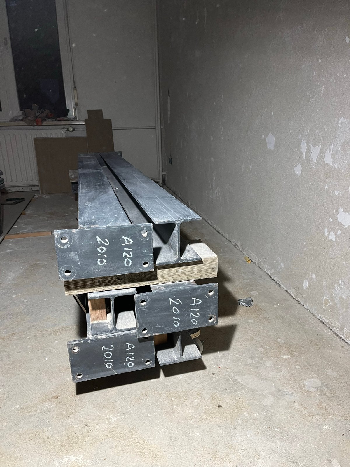 6x stalen balk HEA 120, Ophalen, Gebruikt, IJzer