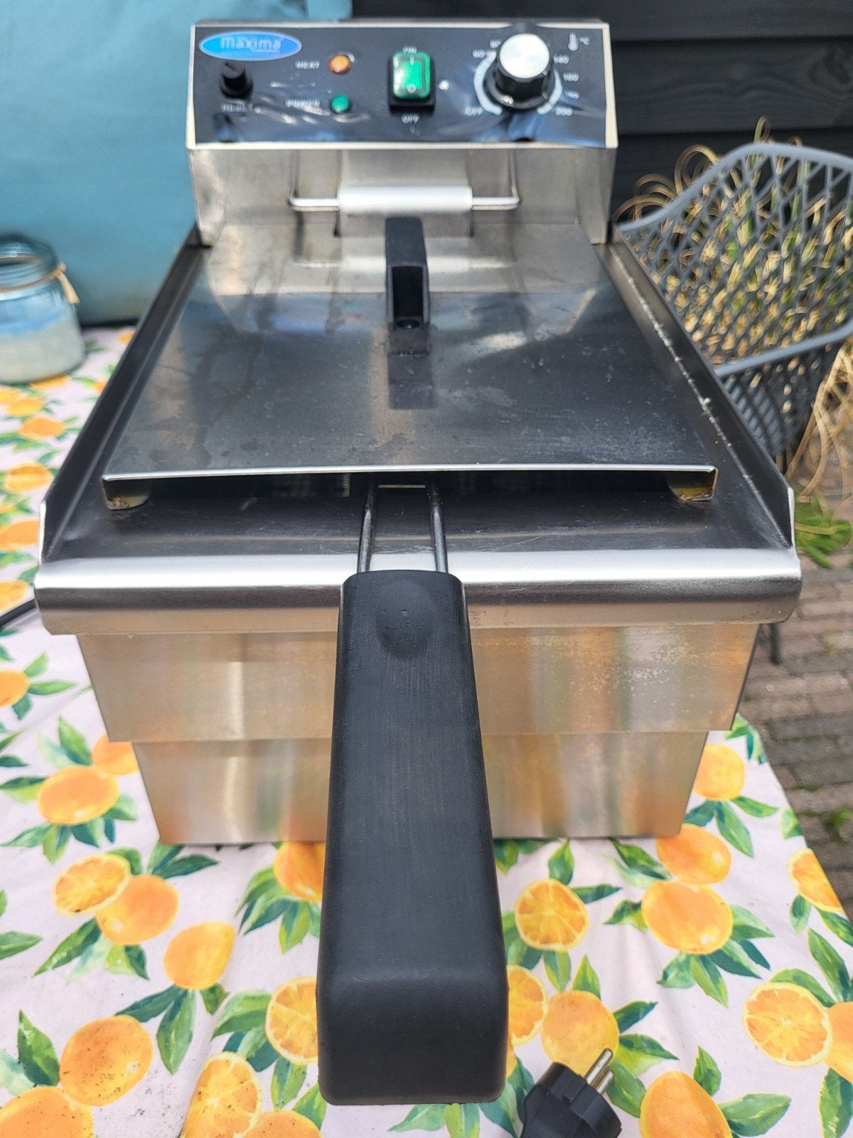 Maxima Professionele Friteuse 10L met Tap - RVS, Witgoed en Apparatuur, Frituurpannen, 4 liter of meer, Ophalen, Zo goed als nieuw