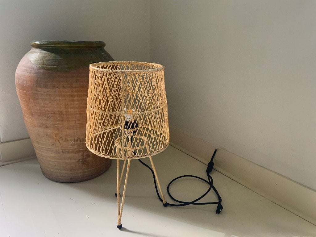 Tine K Home Tafellamp of Vloerlamp nieuw (3), Met schakelaar, Natuurlijk materiaal, Nieuw, Overige fittingen