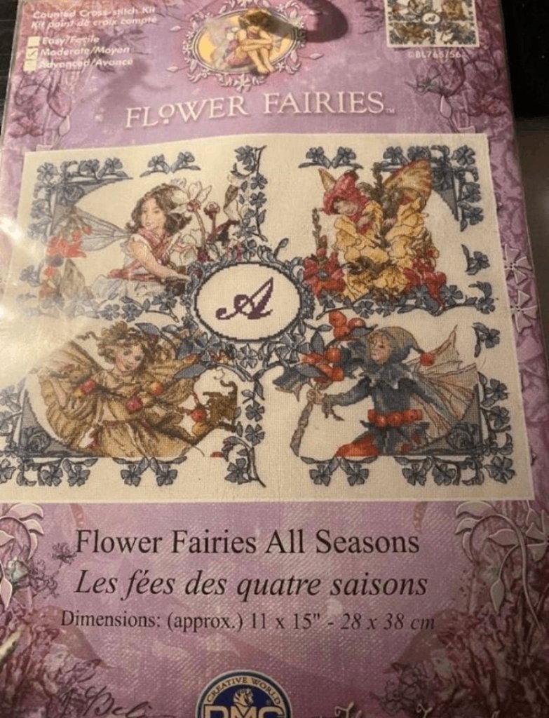 BORDUURPAKKET FLOWER FAIRIES ALL SEASONS, Verzenden, Nieuw, Handborduren, Borduurpakket