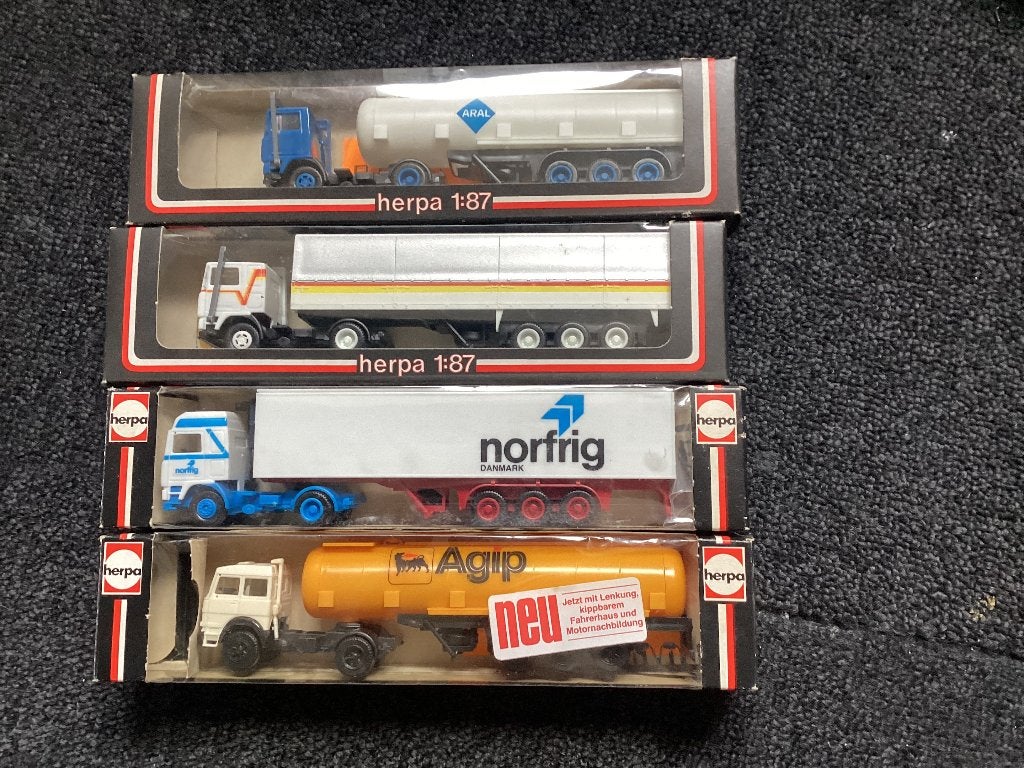 4 x Herpa Truck, Ophalen of Verzenden, Nieuw, Bus of Vrachtwagen, Herpa