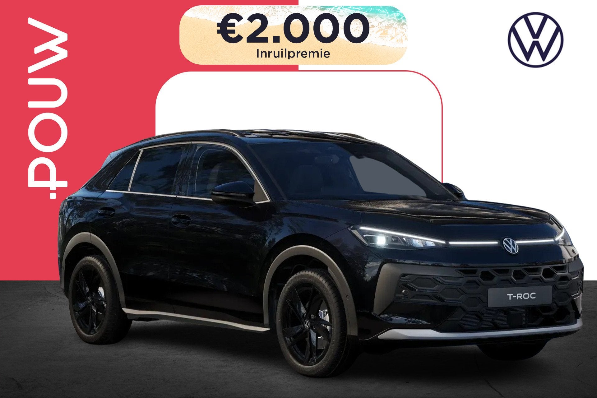 Volkswagen T-Roc 1.5 eTsi 115pk DSG Style First Edition | Tr, Auto's, Volkswagen, 1498 cc, 4 cilinders, 116 pk, Zwart