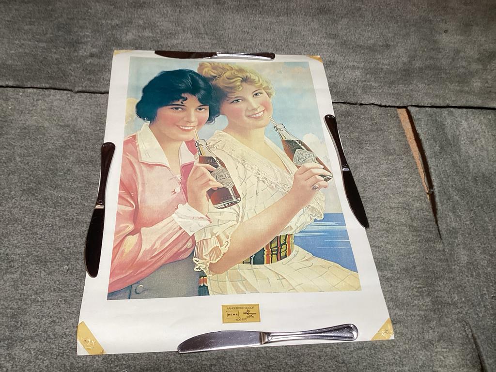 Vintage Coca-Cola HEMA poster 1926-1976 50 jaar, Ophalen of Verzenden