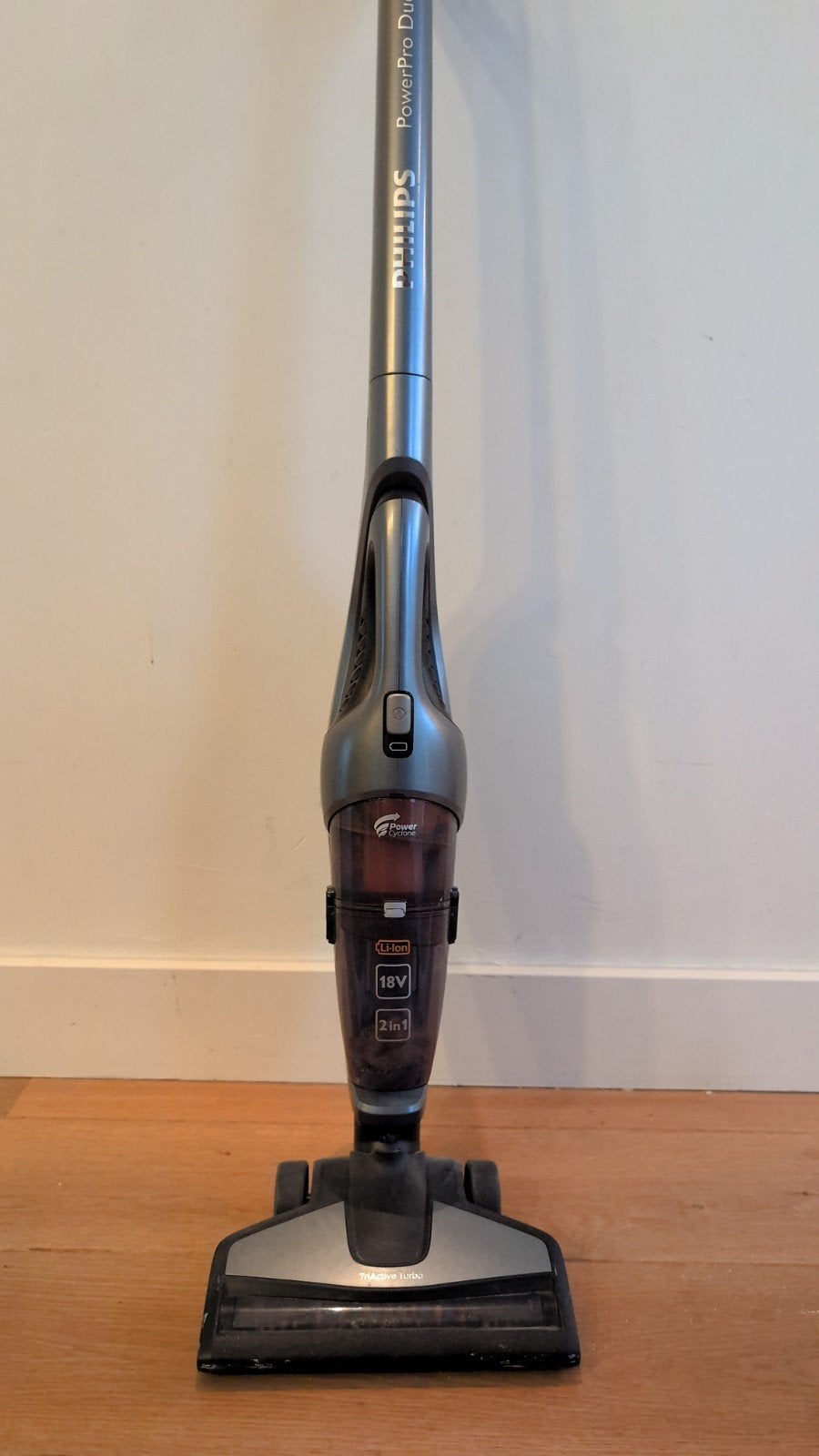 Philips PowerPro Duo 2-in-1 Steelstofzuiger - Draadloos, Gebruikt, Philips, Ophalen of Verzenden, Draadloos