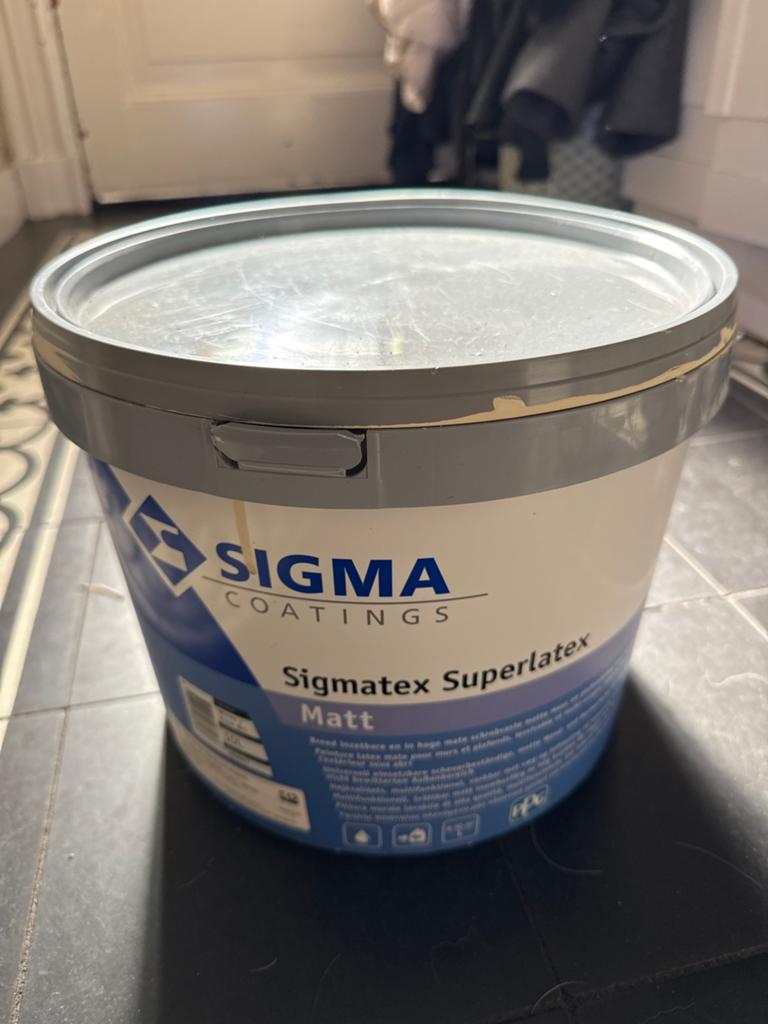 Sigma Sigmatex Superlatex Matt G0.08.84 Bentheimergeel 10L, Ophalen, 5 tot 10 liter, Geel, Nieuw