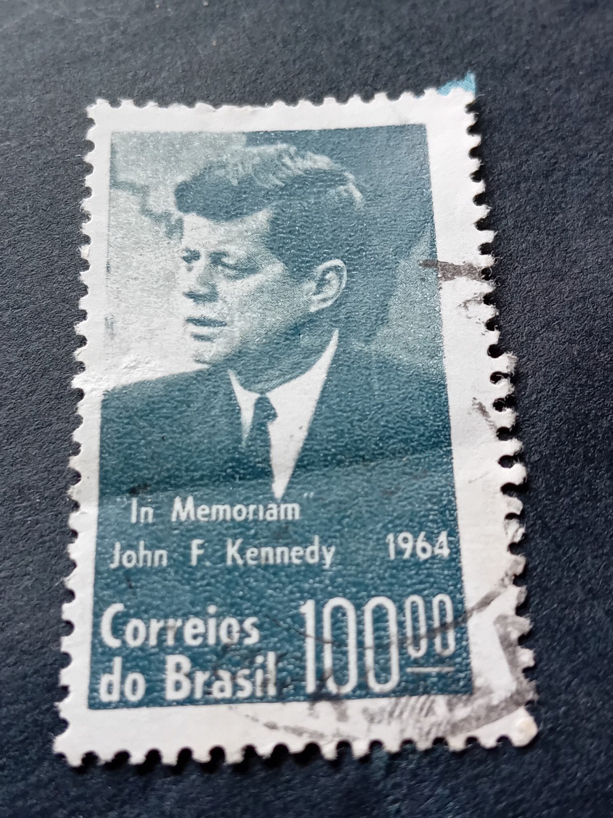 Brazilië postzegel John F. Kennedy 1964, Ophalen of Verzenden, Noord-Amerika