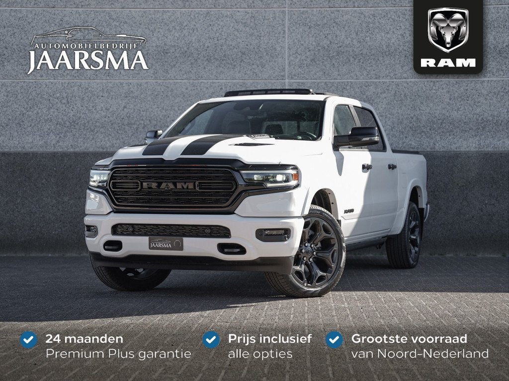 Dodge Ram 1500 5.7 V8 4x4 Crew Cab Limited Night |Digitaal D, Auto's, Dodge, Automaat, Lichtsensor, 2460 kg, 5654 cc