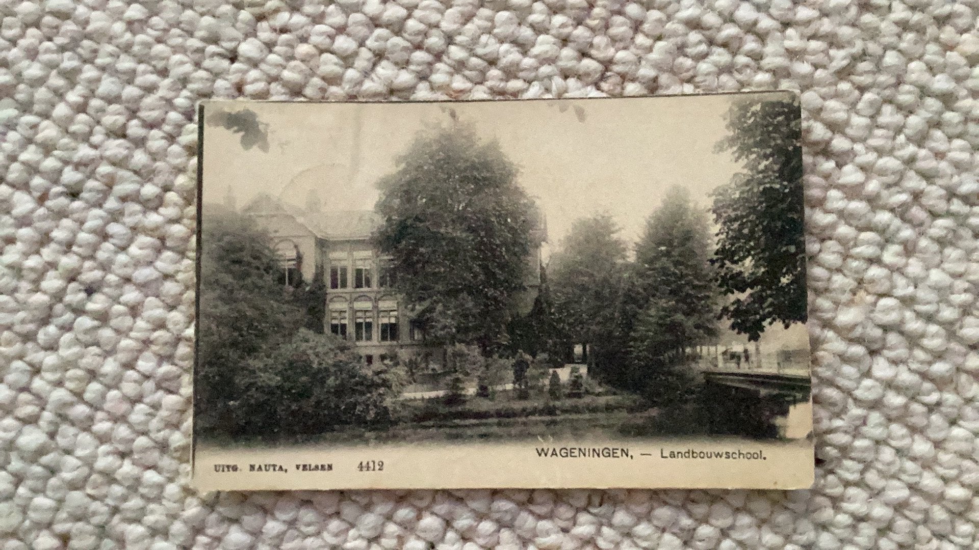 Ansichtkaart Wageningen Landbouwschool 1908. 991, Ophalen of Verzenden, Voor 1920, Gelopen, Gelderland