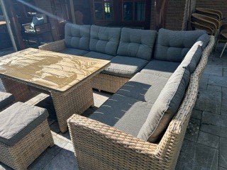 Tuin meubelen, Tuin en Terras, Rotan, Meer dan 8 zitplaatsen, Bank, Ophalen of Verzenden