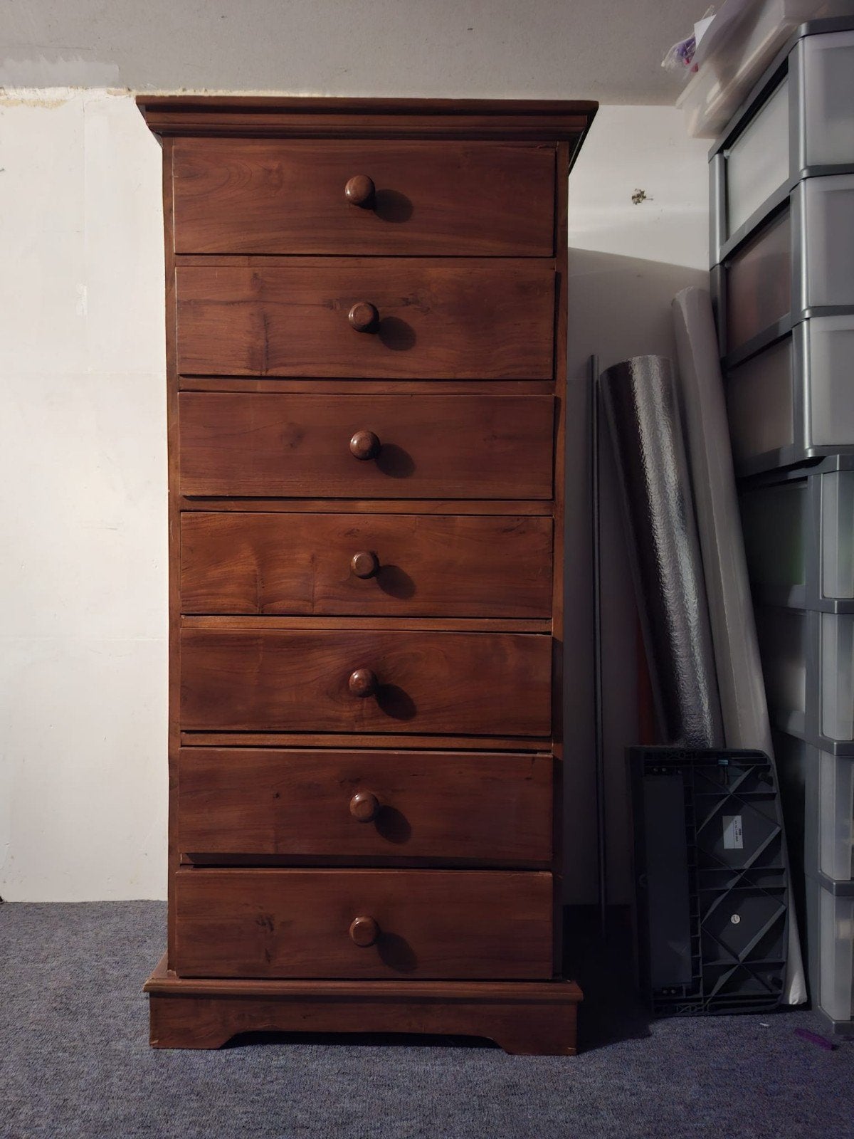 Houten ladekast met 7 laden -, 5 laden of meer, Klassiek, Ophalen of Verzenden, Zo goed als nieuw