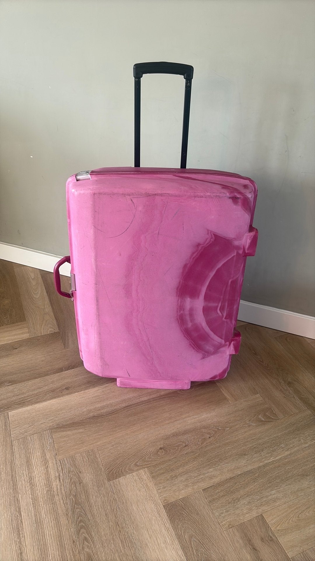 Samsonite koffer groot roze, Sieraden, Tassen en Uiterlijk, Koffers, Gebruikt, Hard kunststof, 45 tot 55 cm, 70 cm of meer