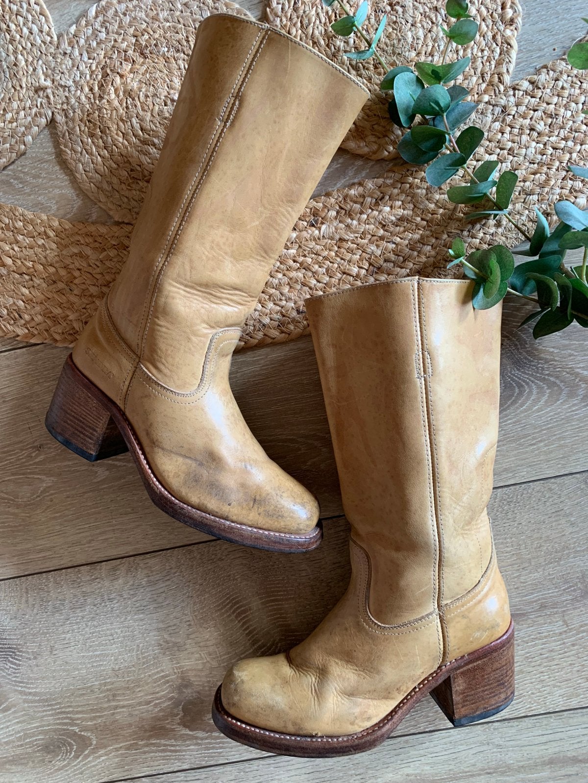 Sendra 3625 campus boots 39 blokhak retro laarzen, Hoge laarzen, -, Ophalen of Verzenden, Zo goed als nieuw