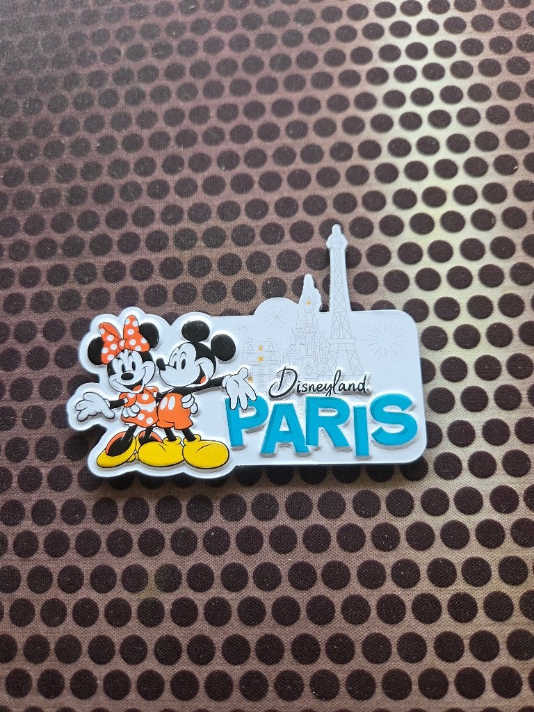Disneyland Parijs Magneet Mickey Minnie Eiffeltoren, Verzamelen, Ophalen, Mickey Mouse, Nieuw, Overige typen