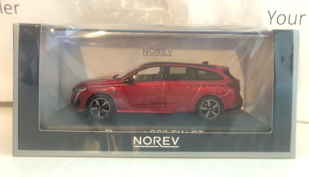 Norev 1:43 Peugeot 308 SW GT 2021 elixir rood nieuw, Hobby en Vrije tijd, Modelauto's | 1:43, Ophalen of Verzenden, Nieuw, Auto