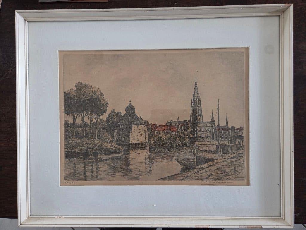 Spanjaarsgat Breda, Overige technieken, Ophalen of Verzenden, Klassiek, Origineel werk