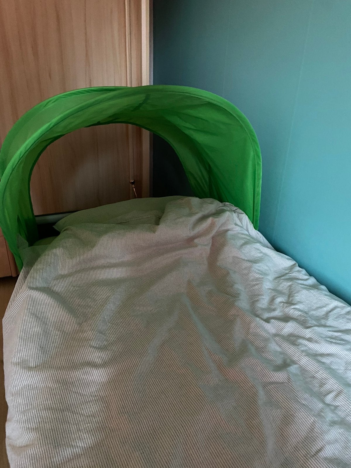 Ikea bedscherm, Ophalen, Zo goed als nieuw, Eenpersoons, Groen