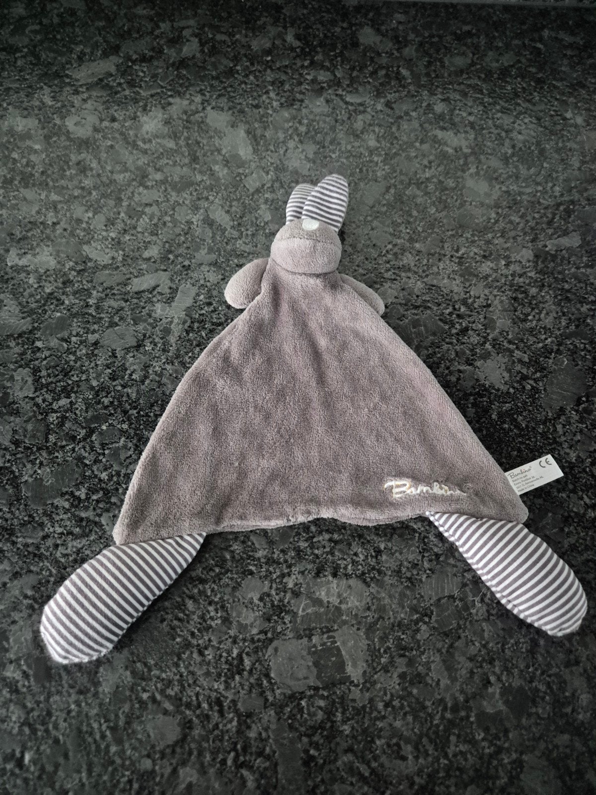 Bambino - Knuffeldoekje Konijn grijs, Ophalen of Verzenden, Zo goed als nieuw, Konijn