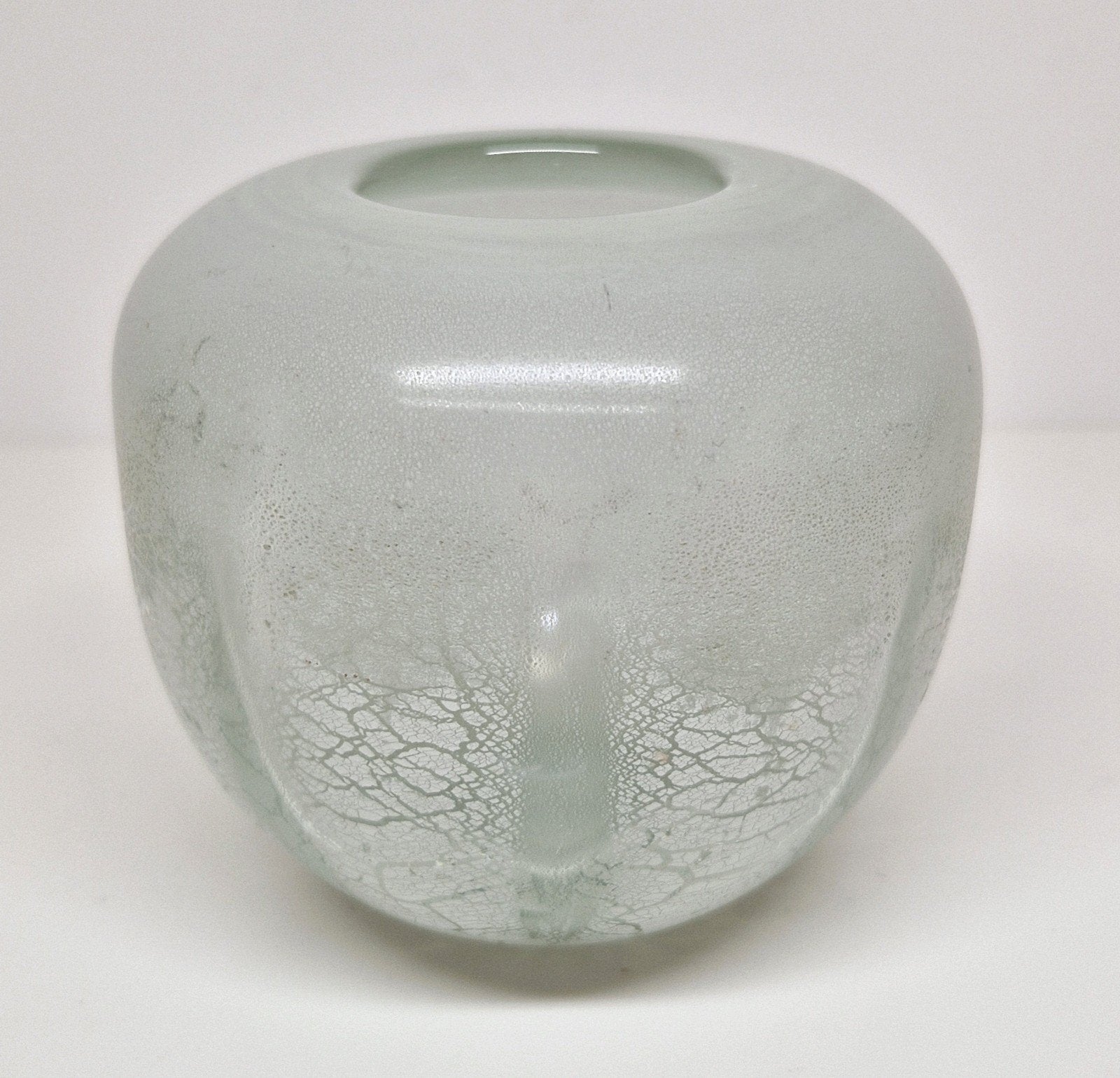 W.J. Rozendaal Kristalunie Maastricht craquelé vaasje 1935., Antiek en Kunst, Antiek | Glas en Kristal, Ophalen of Verzenden