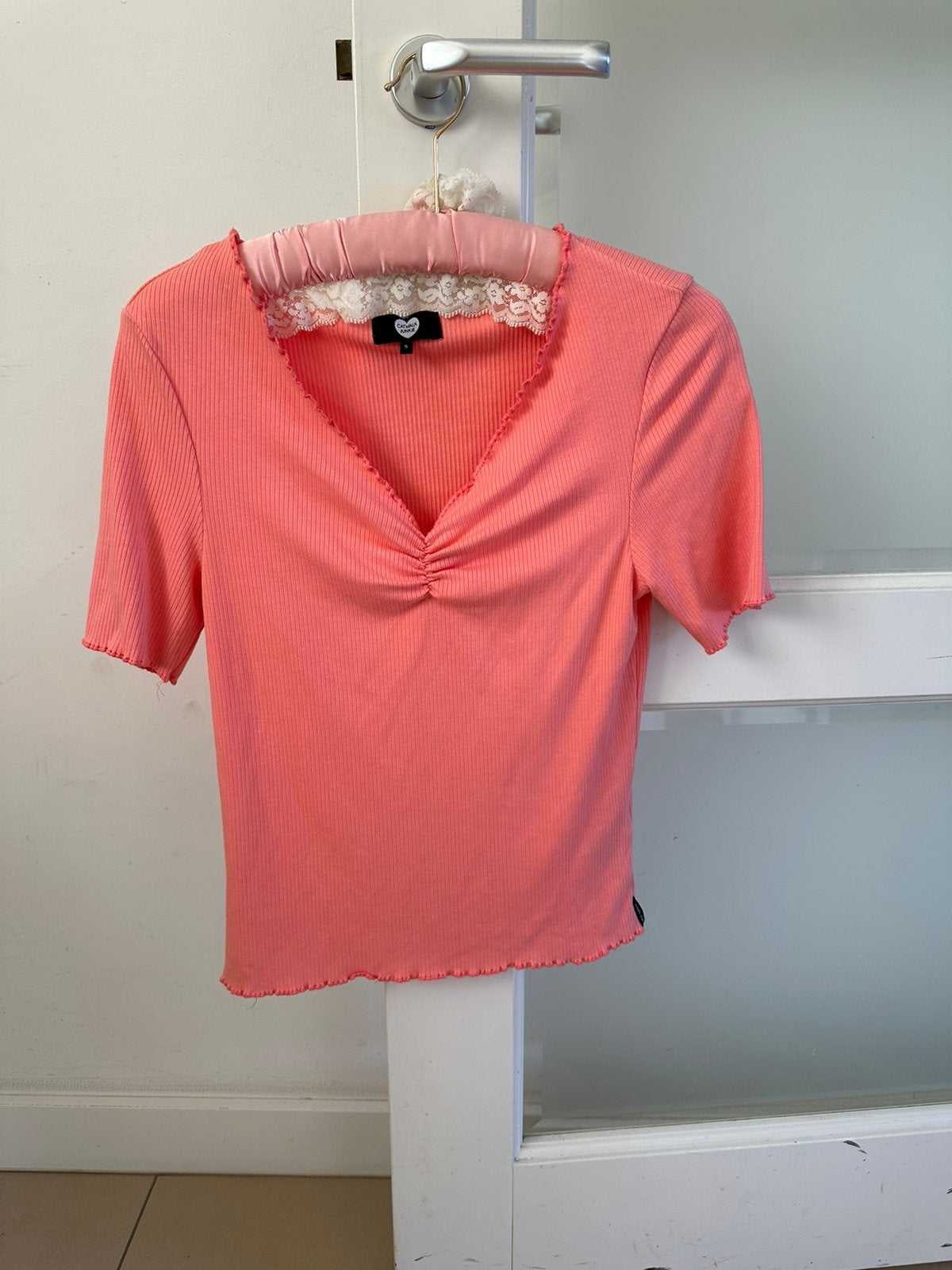 T-shirt, Catwalk Junkie, mt S, Ophalen of Verzenden, Zo goed als nieuw, Korte mouw, Roze