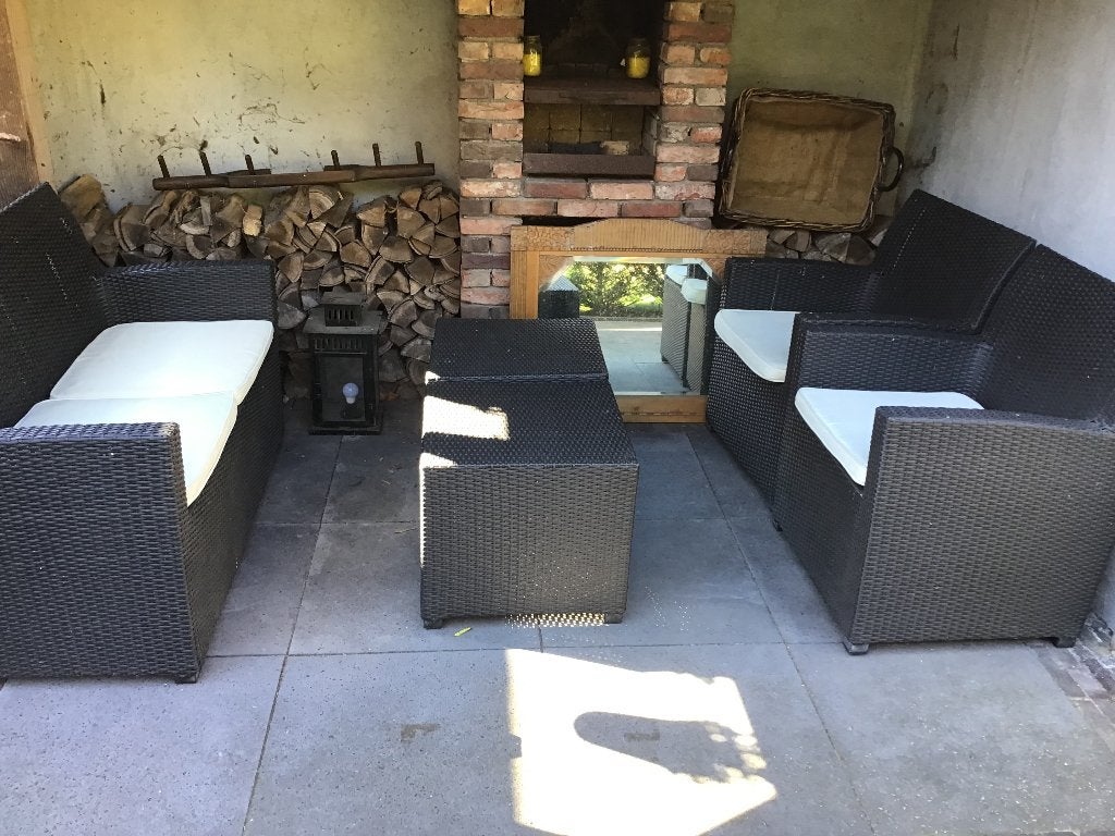 Tuinset, Ophalen, 4 zitplaatsen, Gebruikt, Wicker