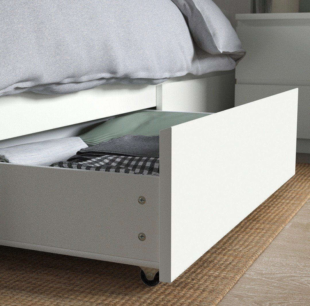 ikea malm bedlade wit 1x, Ophalen, Eenpersoons, Wit, Nieuw