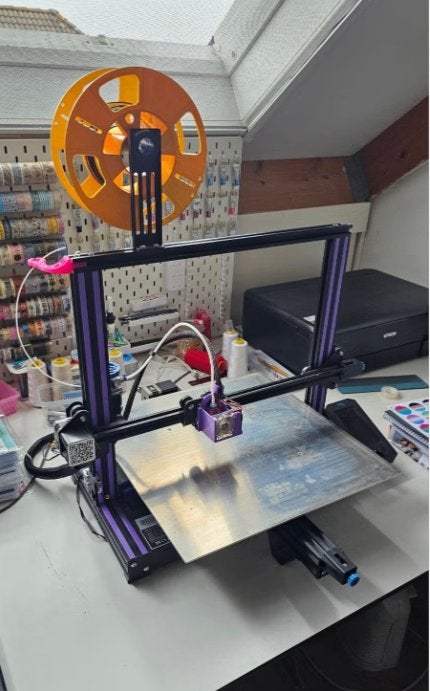 Ender 3 V2 met vergroot werkoppervlak (40cm), Ophalen, Zo goed als nieuw, Creality ender, Filament