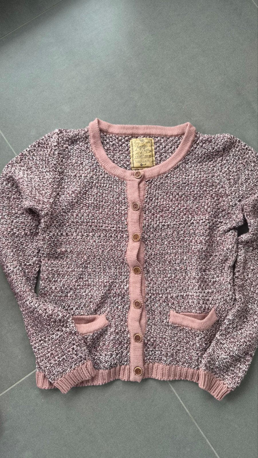 Roze/bordeaux vestje met glitter - The Sting (Maat S), The Sting, Ophalen of Verzenden, Roze, Maat 36 (S)
