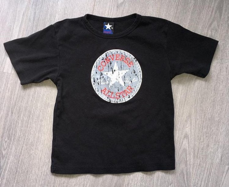 CONVERSE Stoer zwart t shirt , maatje 152, Gebruikt, Converse, Ophalen of Verzenden, Shirt of Longsleeve