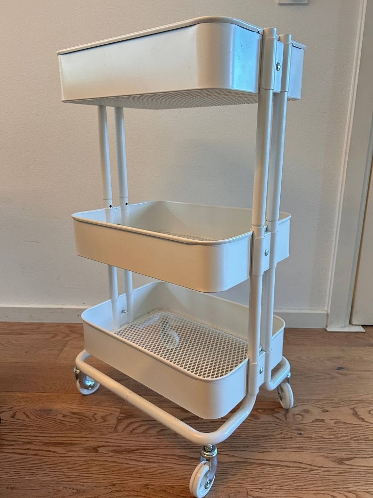 IKEA RÅSKOG Roltafel - Wit - Oud model, Ophalen, Gebruikt, Wit, Metaal