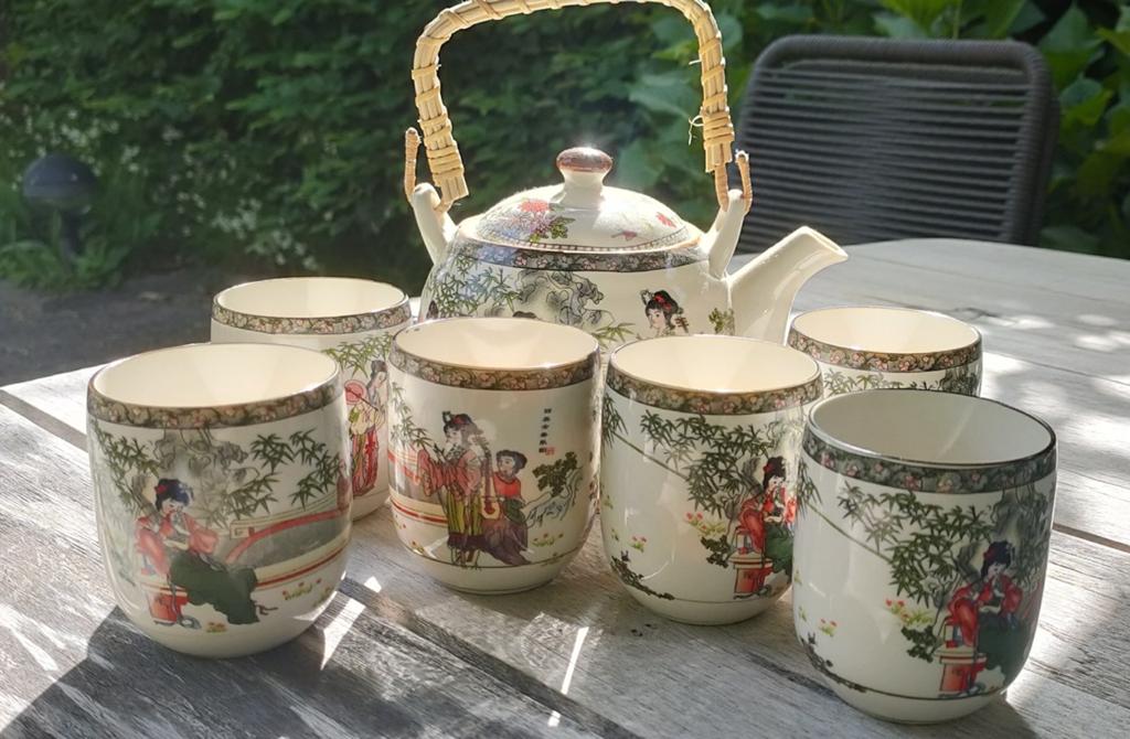 Chinees Theeservies, Ophalen of Verzenden, Rvs of Chroom