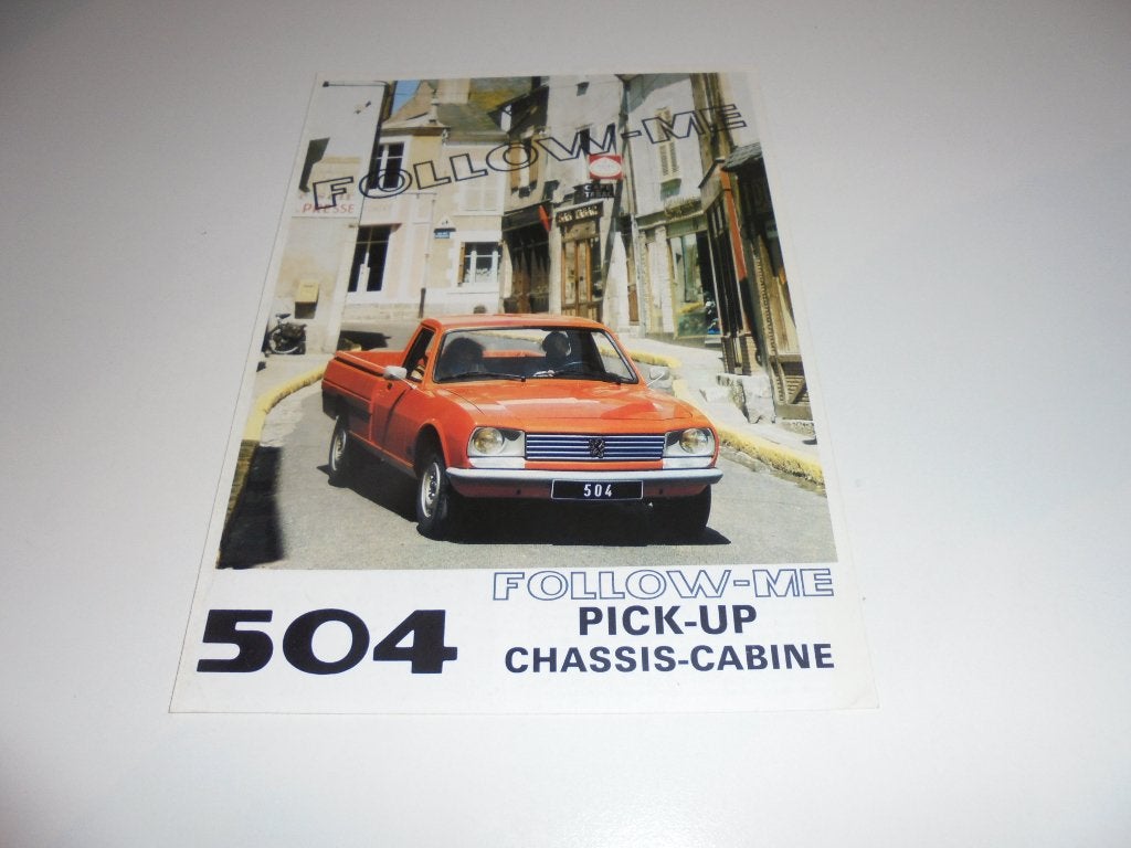 brochure Peugeot 504 Pick-up  1980, Ophalen of Verzenden, Nieuw, Peugeot