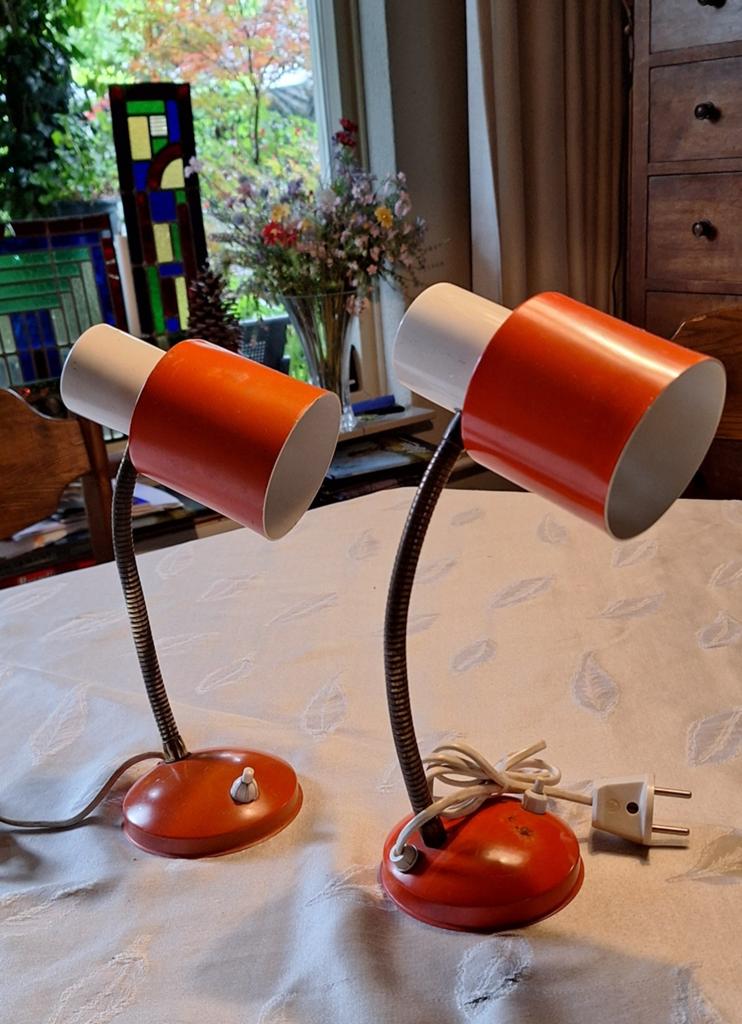 Twee jaren zestig lampjes, Huis en Inrichting, Lampen | Tafellampen, Ophalen of Verzenden, Minder dan 50 cm