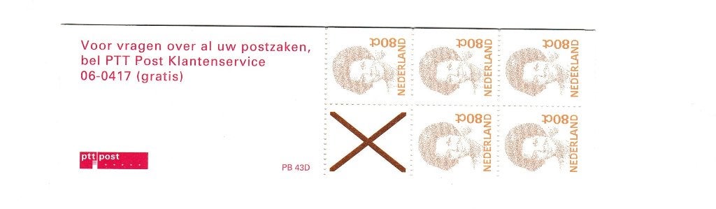 PB. 43d, Ophalen of Verzenden, Postfris