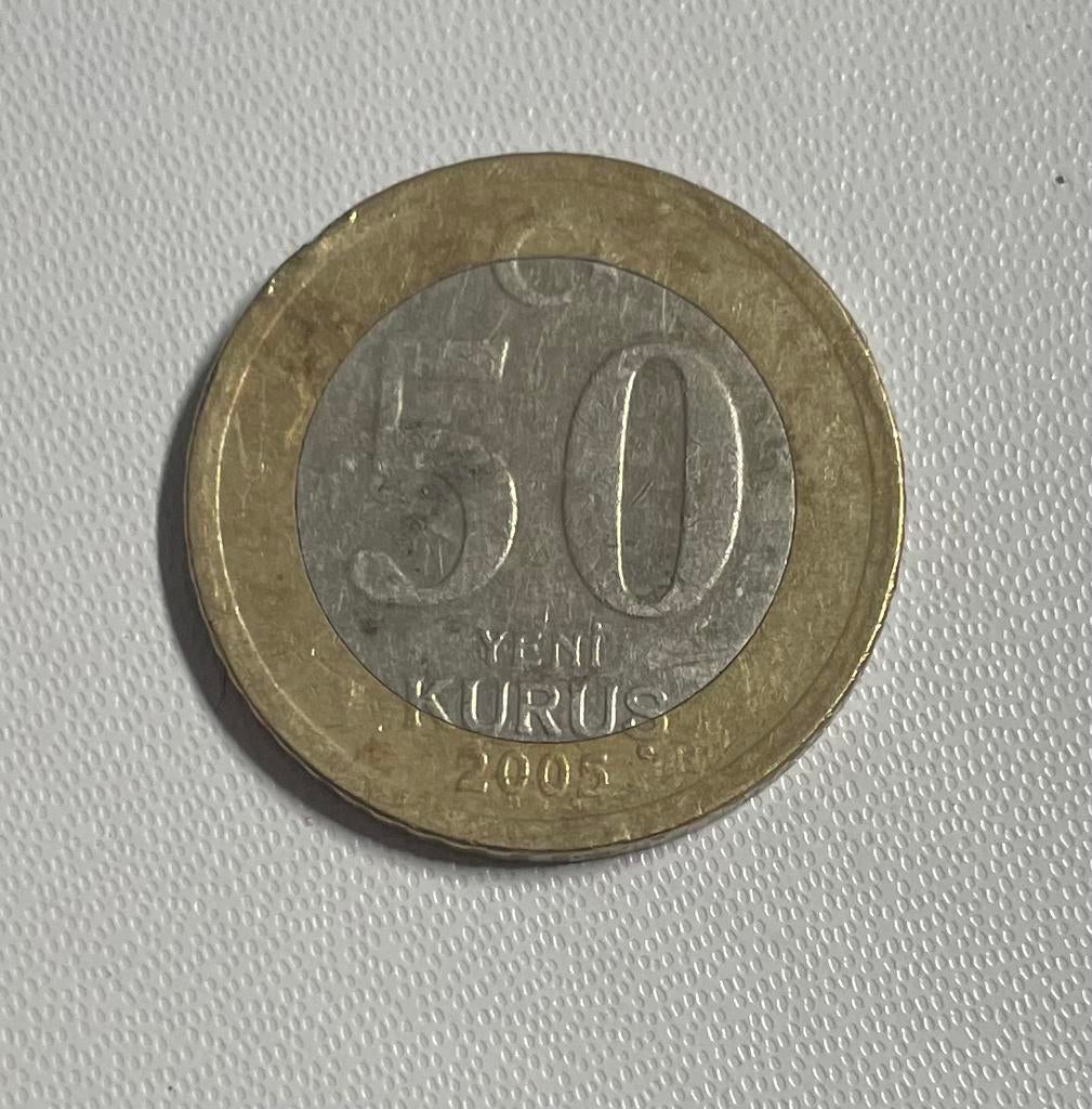 50 kurus Turkije 2005, Ophalen of Verzenden, Overige landen