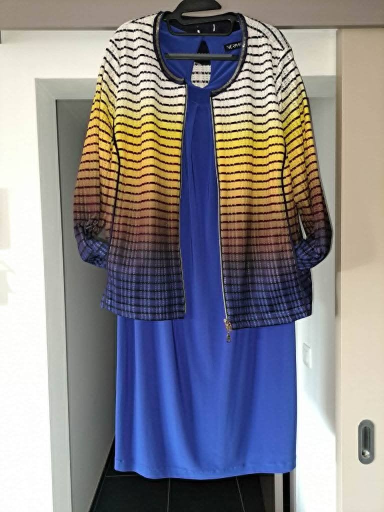 Verpass, blauwe jurk, en/of Sommermann jasje, 52 / 54, Kleding | Dames, Grote Maten, Verpass, Blauw, Jurk, Ophalen of Verzenden
