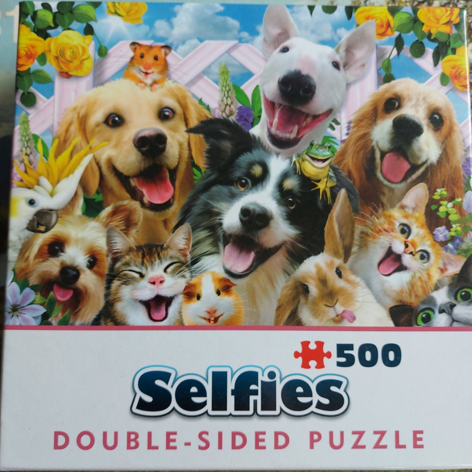 Selfies Dubbelzijdig Puzzel 500 Stukjes Dieren, Ophalen of Verzenden, Meer dan 50 stukjes, Nieuw, 6 jaar of ouder