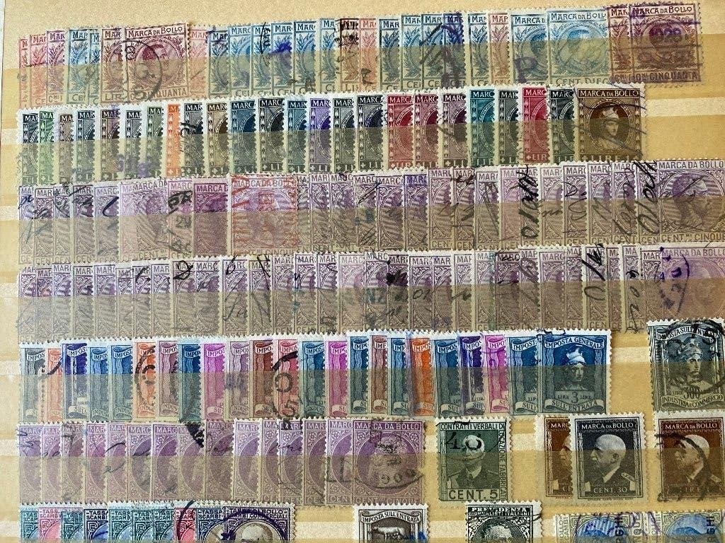 ITALIË top collectie bijzondere fiscale zegels Koninkrijk, Ophalen of Verzenden, Buitenland