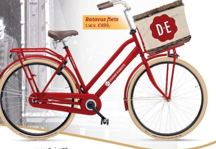 Douwe Egberts Batavus fiets met mand, Fietsen en Brommers, Ophalen, Terugtraprem, Batavus, 56 cm of meer