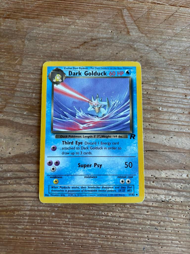 Dark Golduck Team Rocket Pokémon Kaart (37/82), Ophalen of Verzenden, Gebruikt, Losse kaart