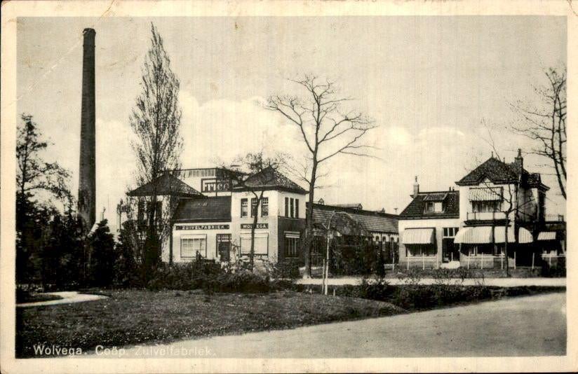 Wolvega - Coop Zuivelfabriek, Verzamelen, Ansichtkaarten | Nederland, Ophalen of Verzenden, 1920 tot 1940, Gelopen, Friesland