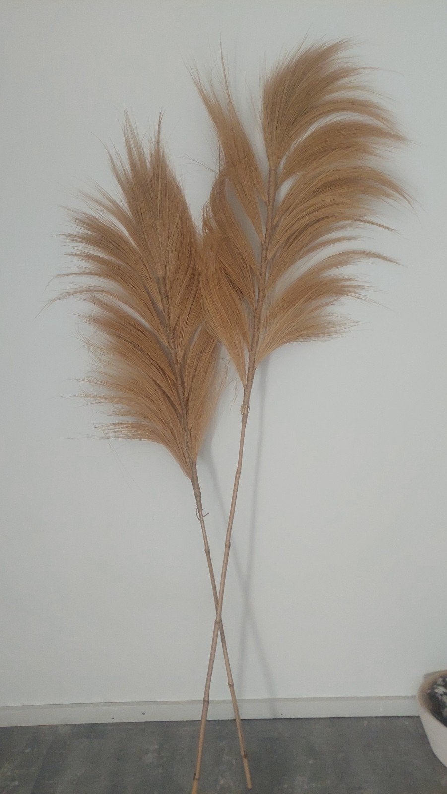 2 grote pluimen boho bohemian japandi style deco veren, Ophalen, Nieuw