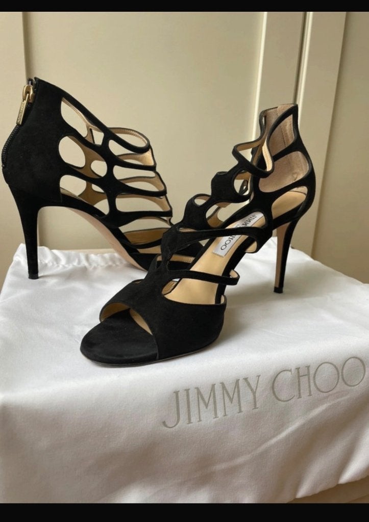 Jimmy Choo Sandals | Dames, 40, Kleding | Dames, Zwart, Zo goed als nieuw, Sandalen of Muiltjes, Ophalen of Verzenden