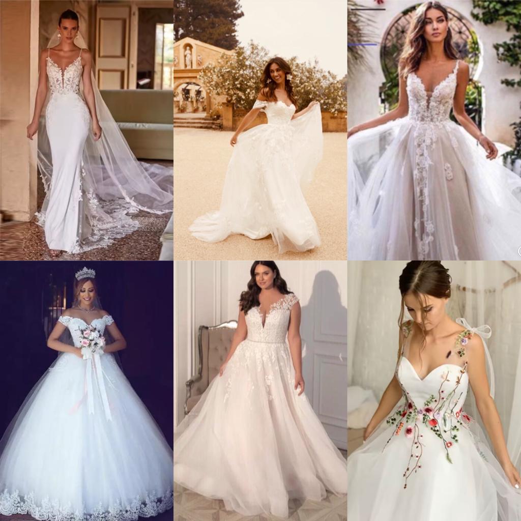 Nieuwe trouwjurken €749-€899 34 36 38 40 42 44 46 48 50, Kleding | Dames, Trouwkleding en Trouwaccessoires, Ophalen, Nieuw, Wit