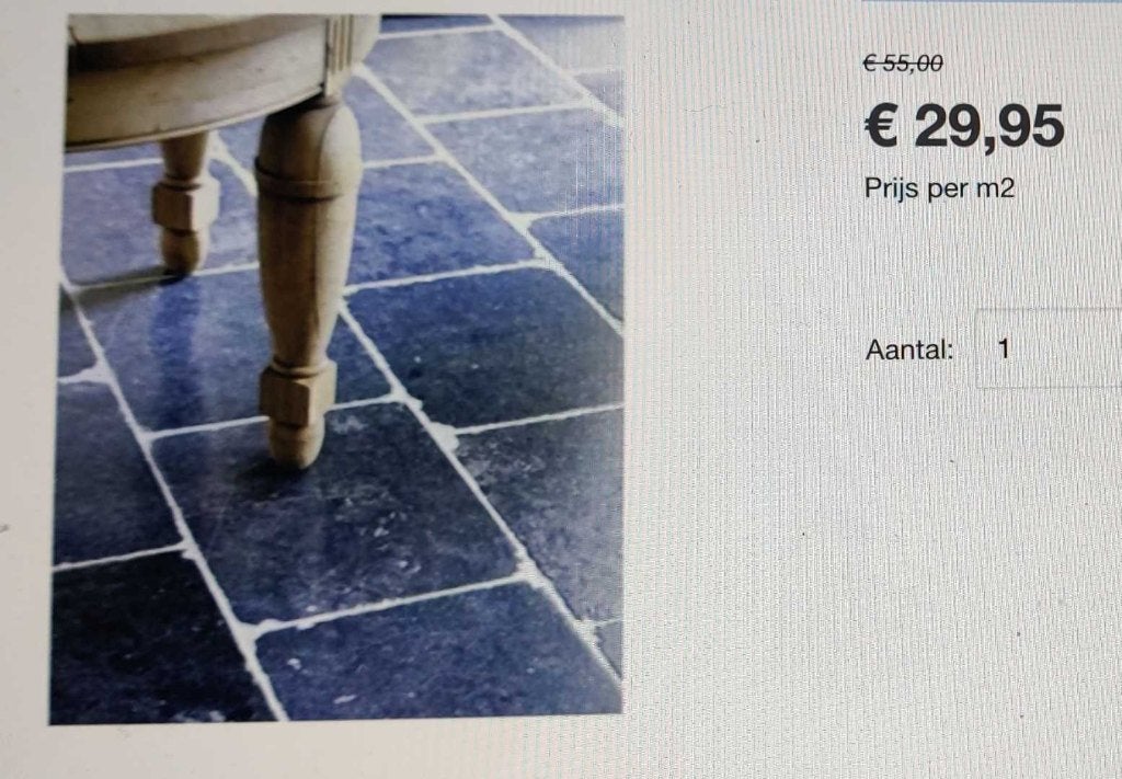 Belgisch hard stenen tegels in prijs verlaagd 12,50,- per m2, Ophalen, Hardsteen, Nieuw, 20 tot 40 cm
