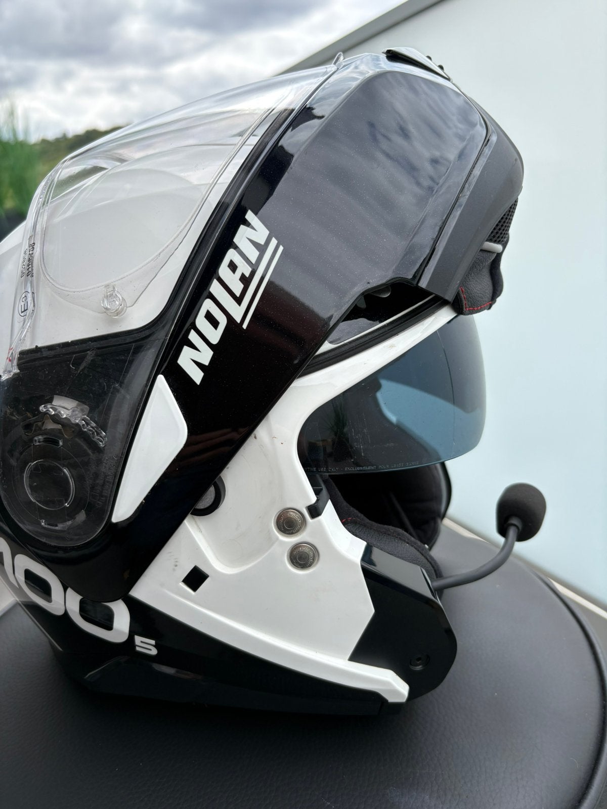 NOLAN N100-5 Plus Systeemhelm met ingebouwde N-comm...zgan, Motoren, Kleding | Motorhelmen, Systeemhelm, Verzenden, L, Tweedehands