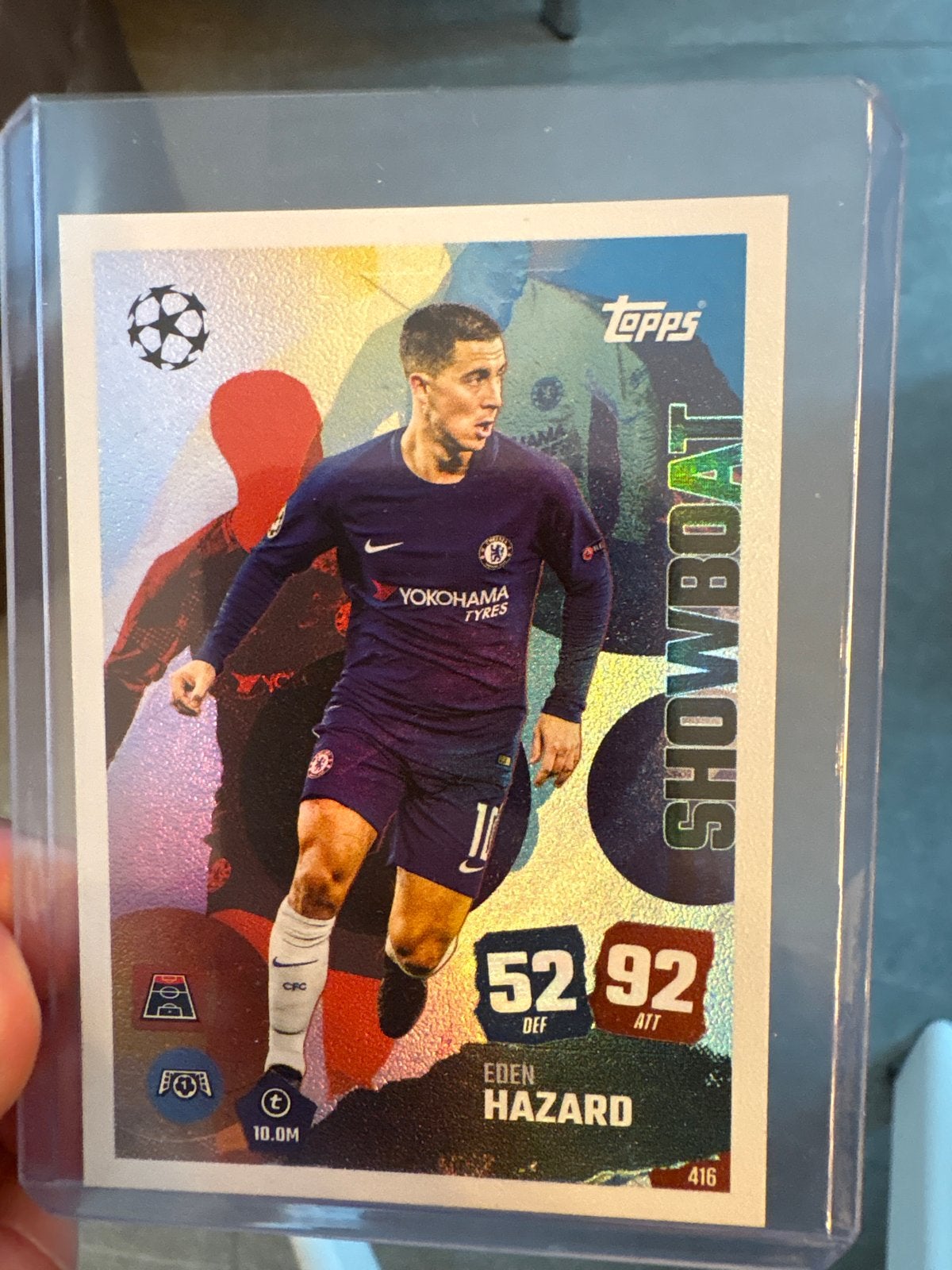 Eden Hazard Topps Match Attax Showboat Chelsea Voetbal Plaat, Hobby en Vrije tijd, Ophalen of Verzenden, Zo goed als nieuw, Plaatje