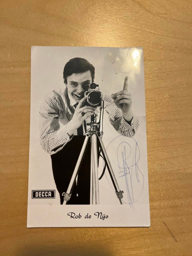 Rob de Nijs gesigneerde ansichtkaart - Decca, Ophalen of Verzenden, 1960 tot 1980, Ongelopen
